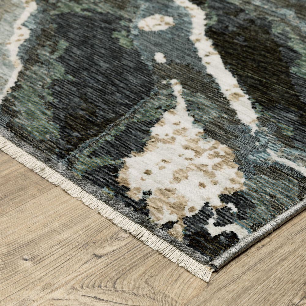 Oriental Weavers Echo Blue and Green 6&#39;7&quot; x 9&#39;6&quot; Area Rug, , large
