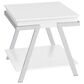Steve Silver Furniture Zena End Table in White and Chrome, , large