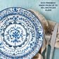 Corelle Portofino 16-Piece Dinnerware Set in White and Blue, , large
