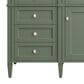 James Martin Vanities Brittany 30" Single Bathroom Vanity in Smokey Celadon with 3 cm White Zeus Quartz Top and Rectangular Sink, , large