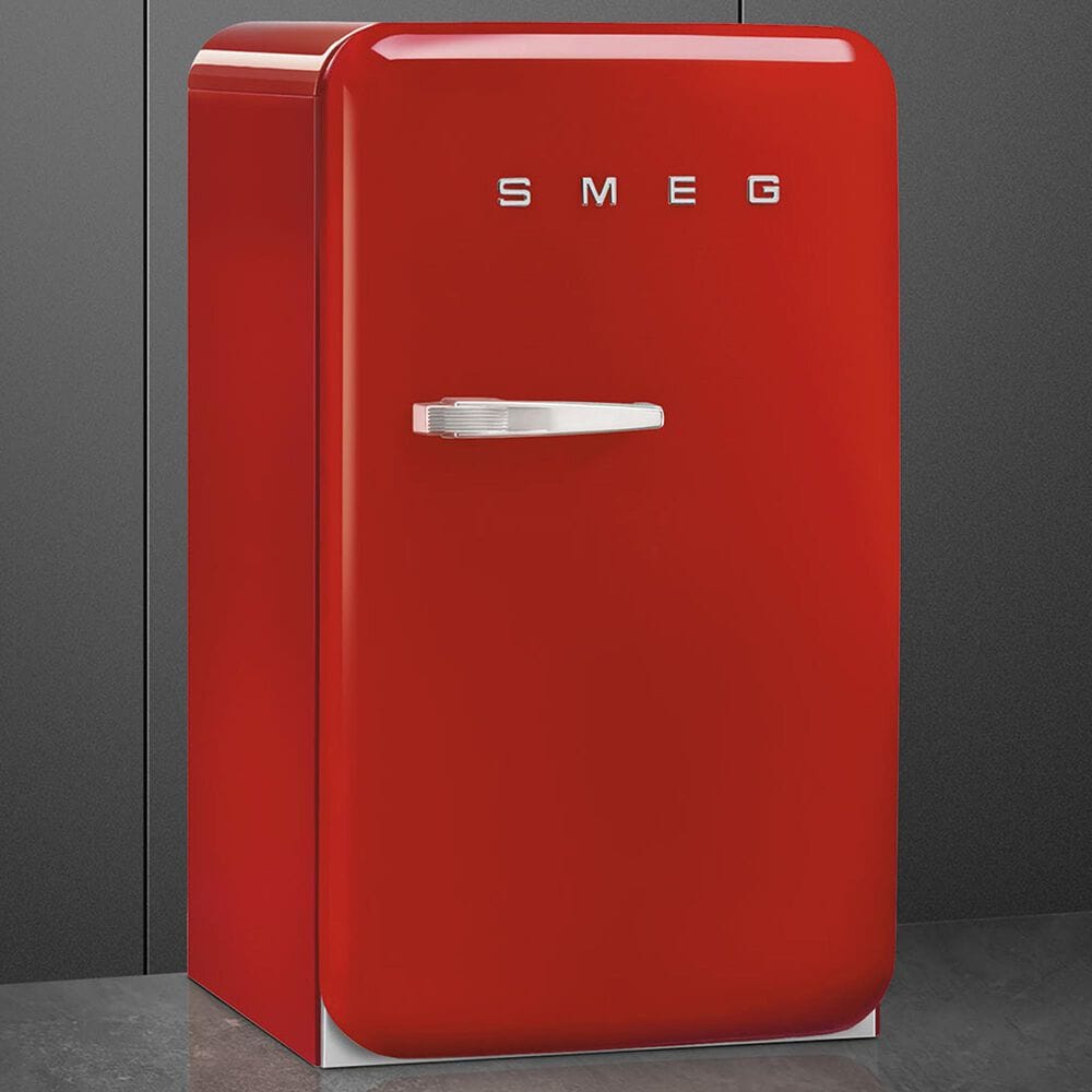 SMEG 4.48 Cu. Ft. Freestanding Compact Refrigerator with Right Hinge in Red, , large