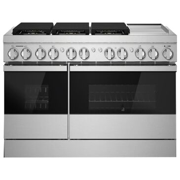 Jenn-Air 48" Professional Range Dual Fuel in Black Glass and Stainless Steel, , large