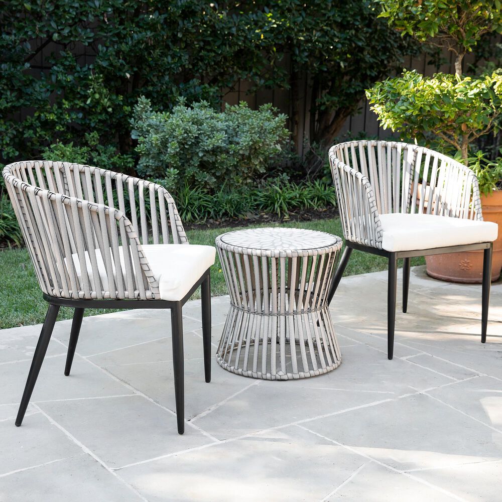 Southern Enterprises Melilani 3-Piece Patio Set in Black, Natural and Gray, , large