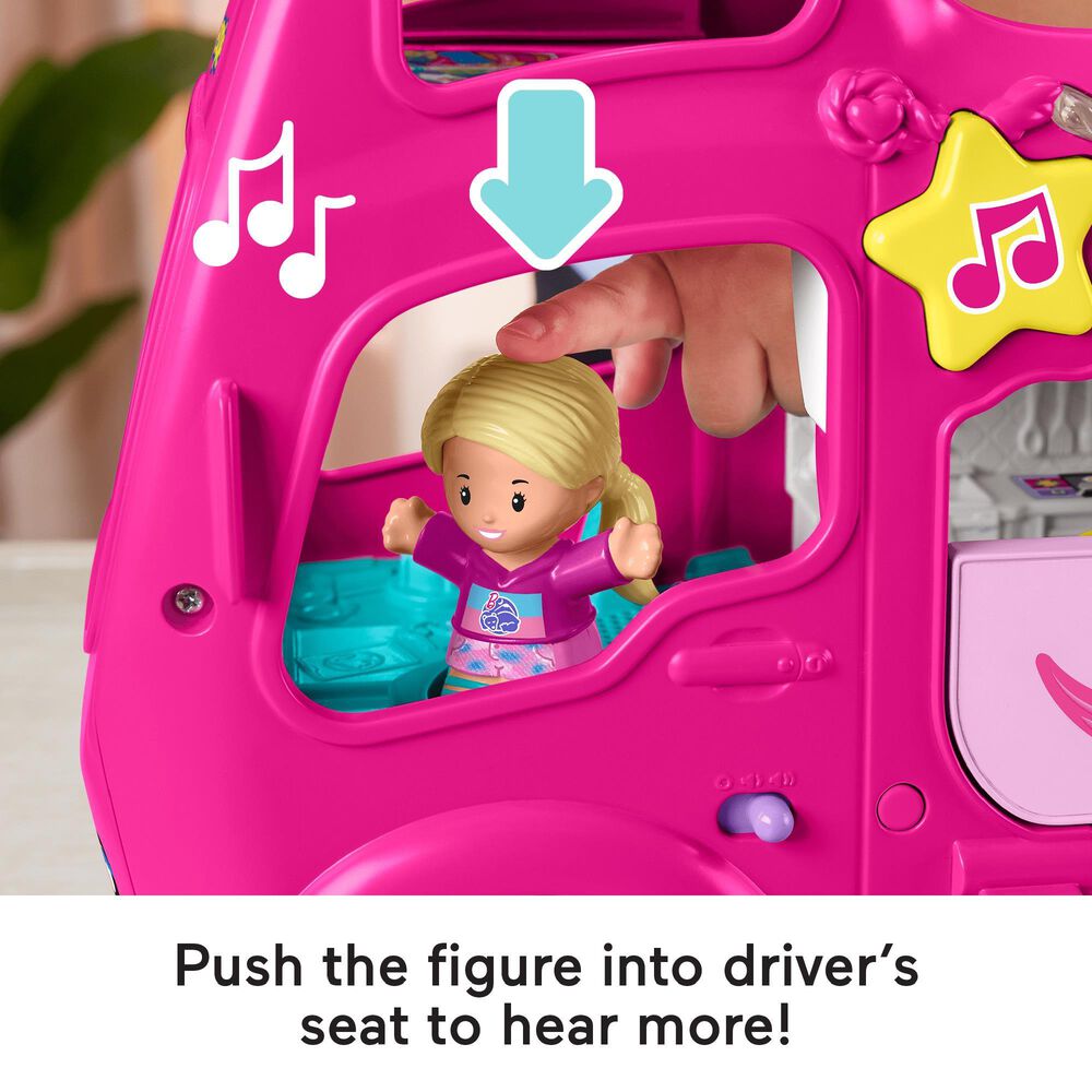 Fisher Price Barbie Little Dreamcamper RV Toy Set with 2 Figures, , large