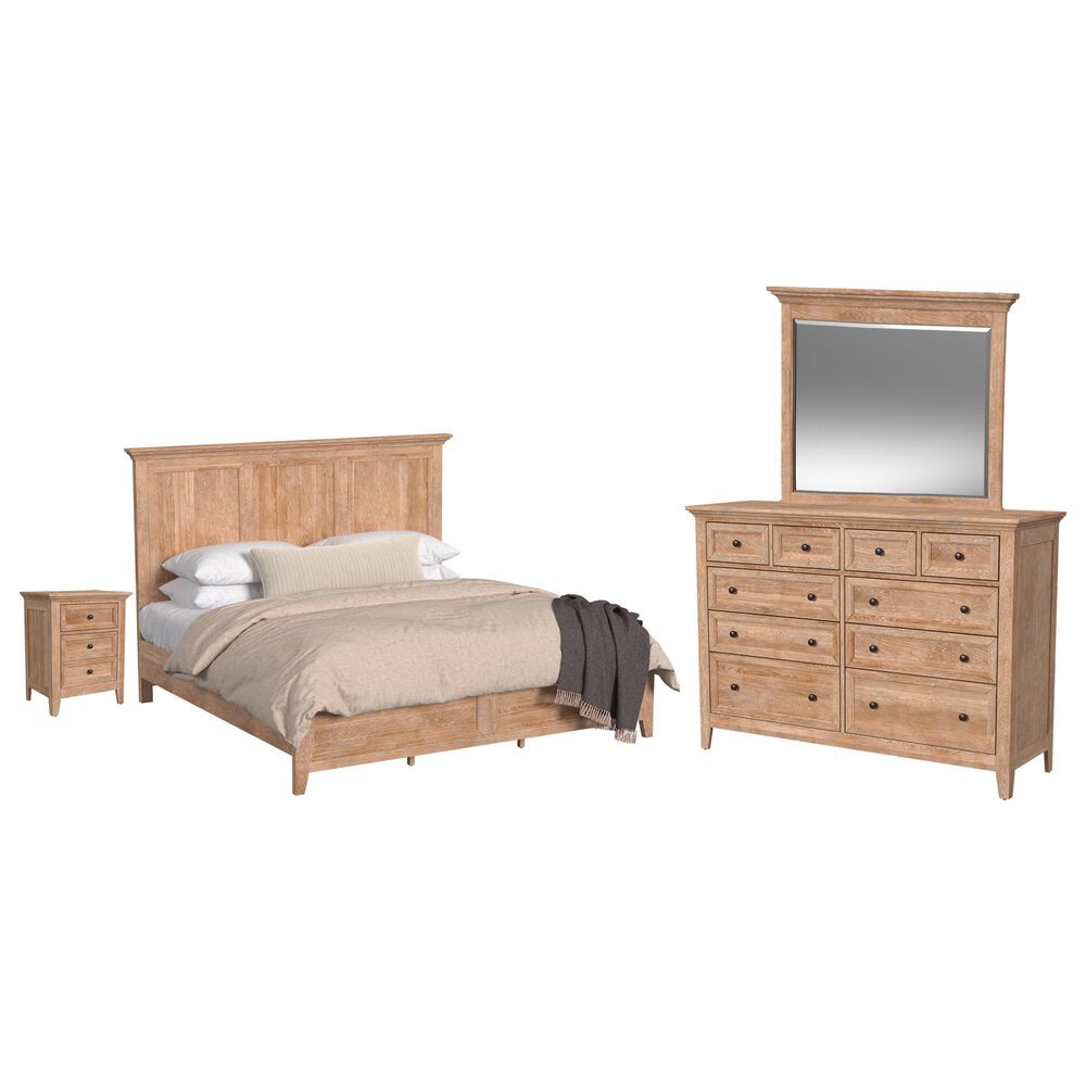 Hawthorne Furniture San Mateo 4-Piece King Panel Bedroom Set in Wheat, , large
