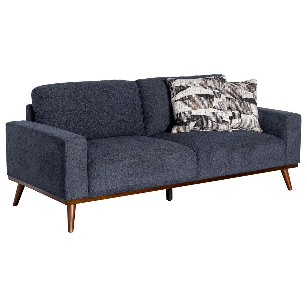 Golden Wave Furniture Stationary Sofa in Navy, , large