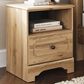 Ashley Aleaport 1-Drawer Nightstand in Warm Brown, , large