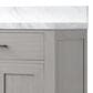 Lexora Home Abbey 30" Single Bathroom Vanity in White Oak with 2 cm White Carrara Marble Top, Rectangular Sink and 28" Mirror, , large