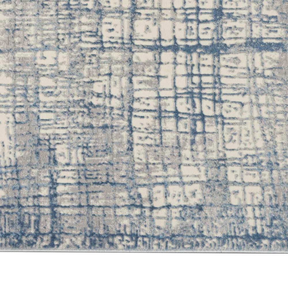 Nourison Rush 10&#39; x 14&#39; Ivory and Blue Area Rug, , large