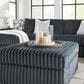 Ashley Midnight-Madness Oversized Ottoman in Gunmetal, , large