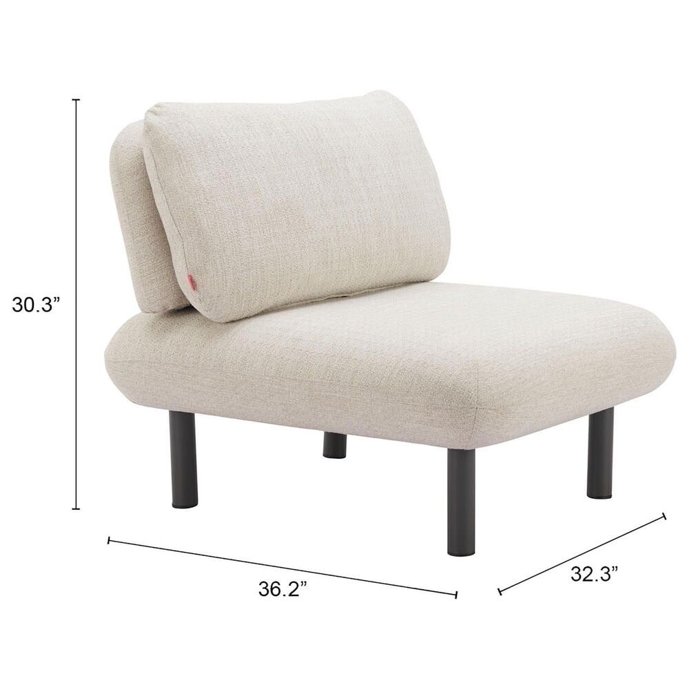 Zuo Modern Aperto Patio Accent Chair in Beige, , large
