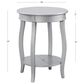 Linon Home Decor Rainbow Round Side Table in Silver, , large