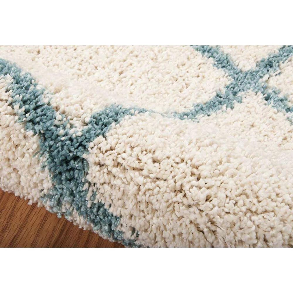 Nourison Brisbane BRI08 8&#39;2&quot; x 10&#39; Ivory and Aqua Area Rug, , large