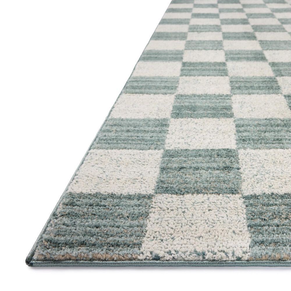 Chris Loves Julia x Loloi Calvin Blue and Ivory 5'3" x 7'6" Area Rug, , large