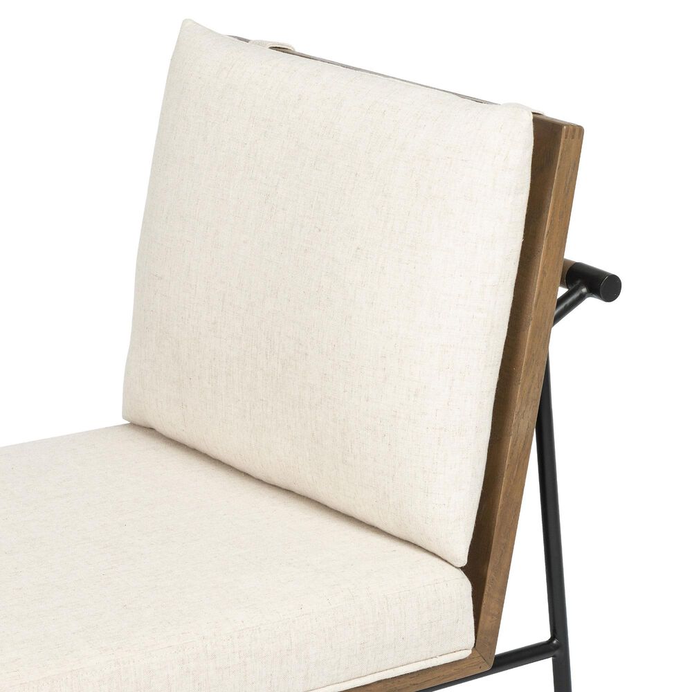 Four Hands Westgate Crete Dining Chair with Savile Flax Cushion in Black, , large