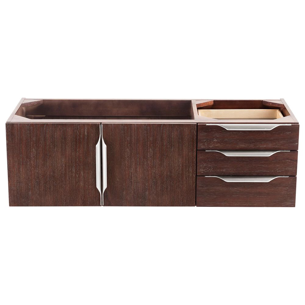 James Martin Mercer Island 48" Single Bathroom Vanity Cabinet in Coffee Oak with Brushed Nickel Hardware, , large