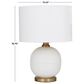 Maple and Jade Modern Accent Lamp in White and Gold, , large