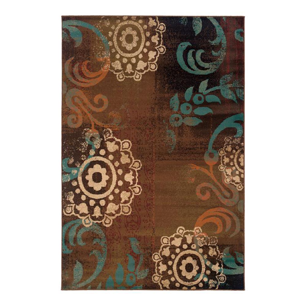 Oriental Weavers Emerson 2822A 3'10" x 5'5" Brown Area Rug, , large
