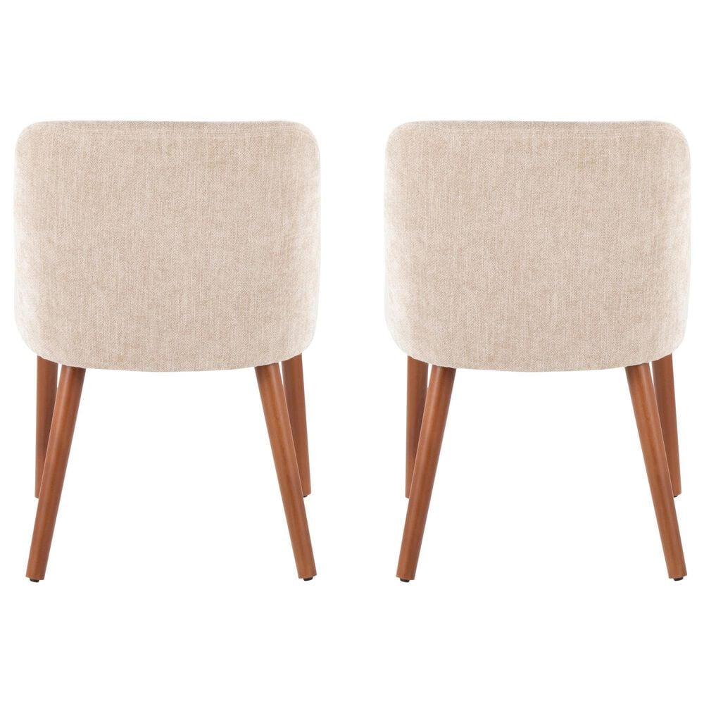 Lumisource Rina Side Chair with Light Brown Cushion in Walnut &#40;Set of 2&#41;, , large