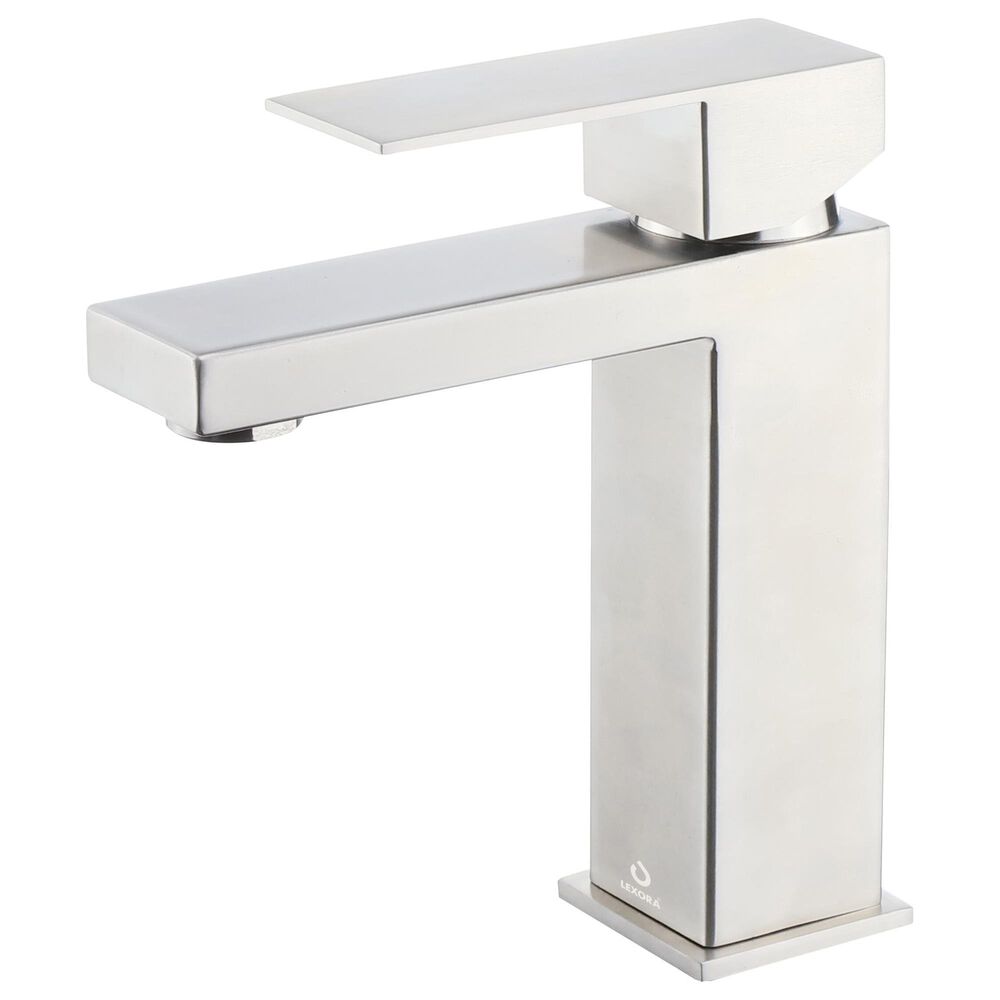 Lexora Home Monte Single Hole Bathroom Faucet in Satin Nickel, , large