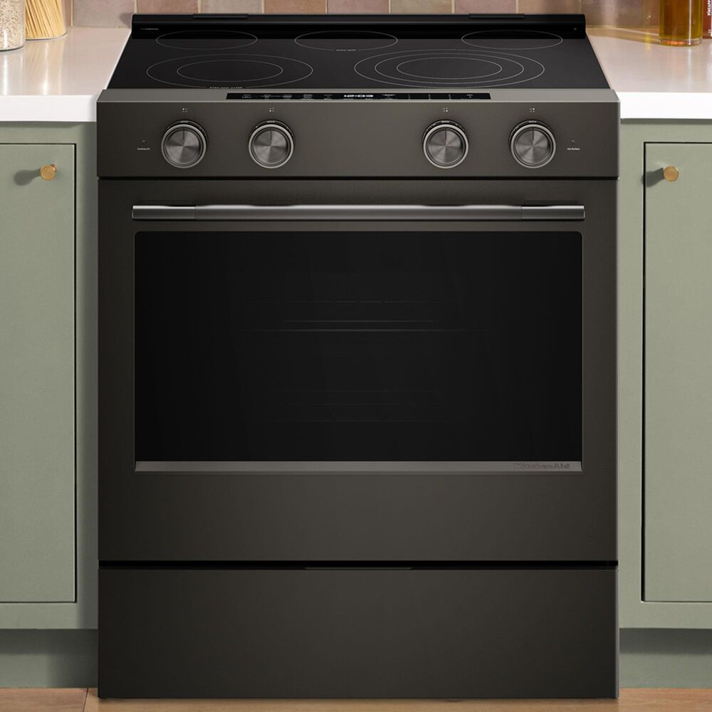 KitchenAid 5.3 Cu. Ft. Smart Slide-in Electric Range in Black Ore, , large