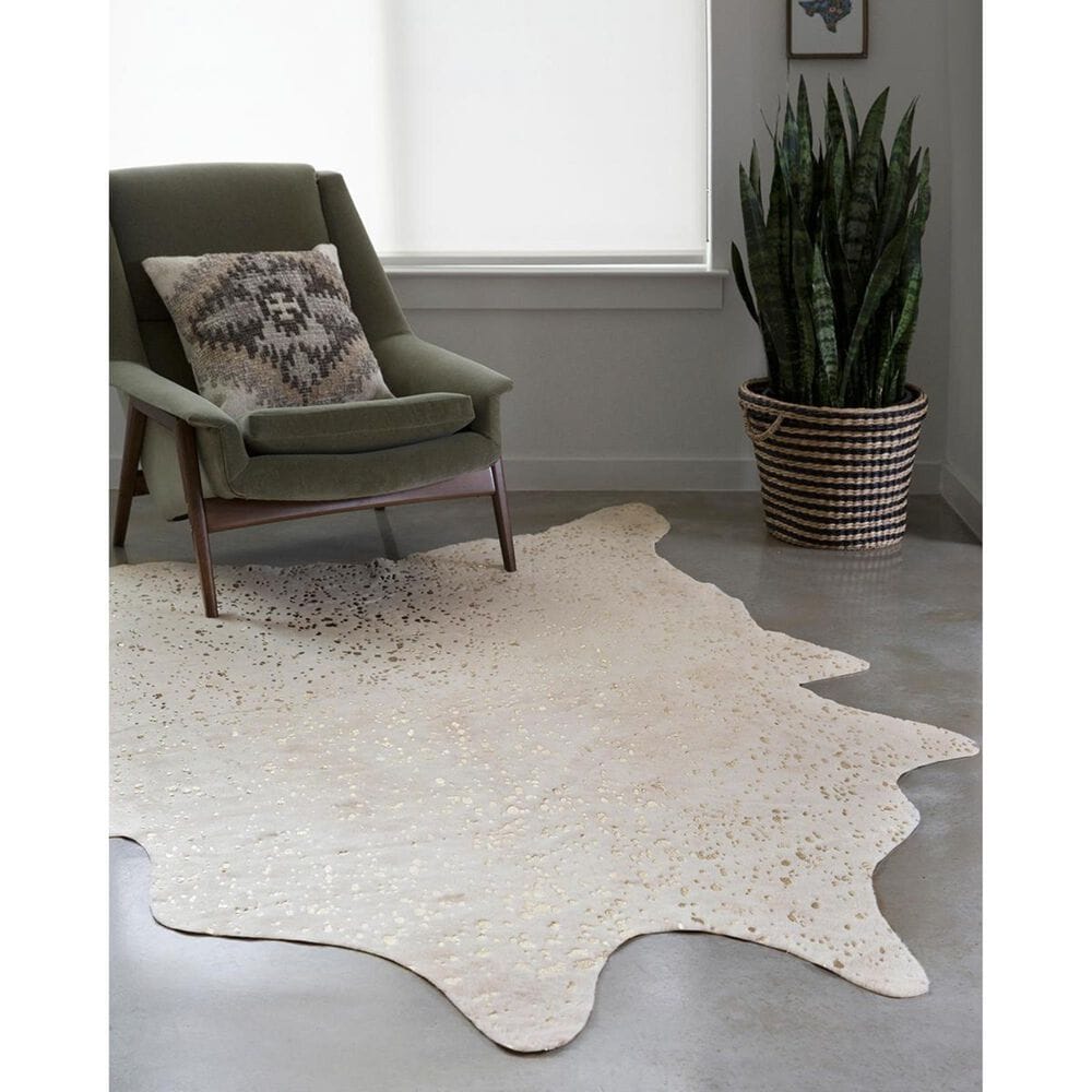 Loloi Bryce BZ-08 5&#39; x 6&#39;6&quot; Ivory and Champagne Area Rug, , large