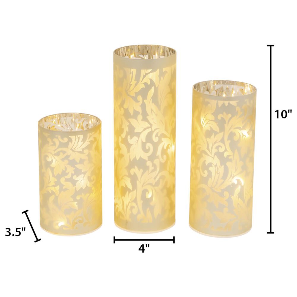 The Gerson Company Assorted Luminary Lantern in Gold (Set of 3), , large