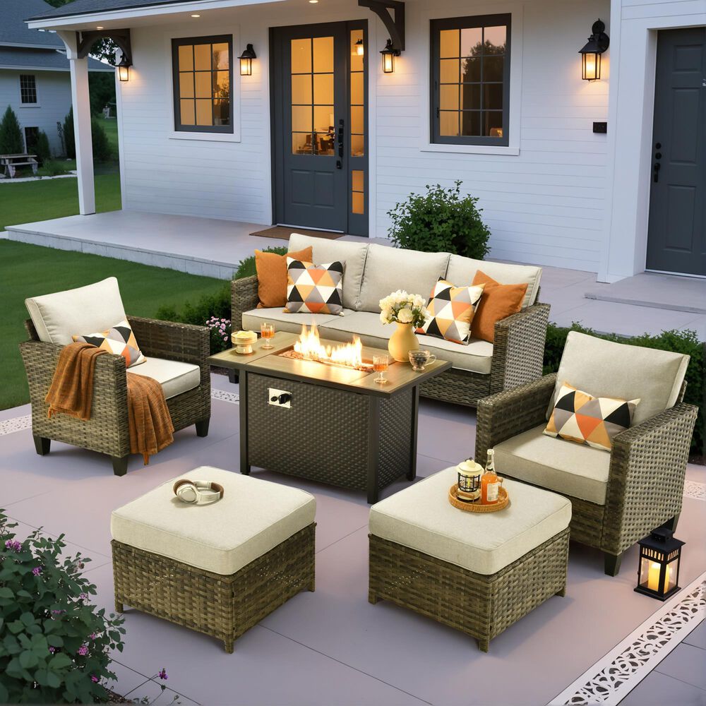 HOMLUX 6-Piece Patio Set in Gray, , large