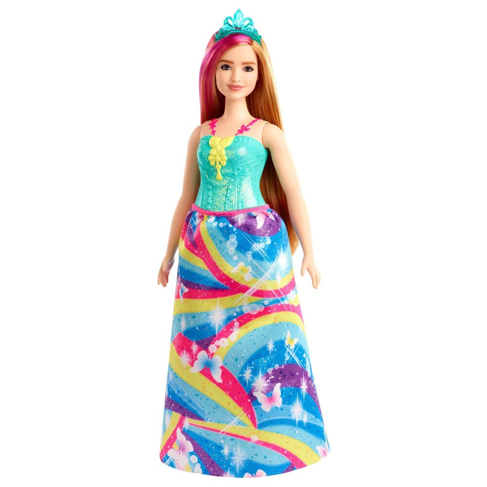 Barbie Dreamtopia Princess Doll - Blonde with Pink Hairstreak, Curvy, , large