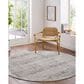 Surya Brunswick Cream, Light Gray, Medium Brown, Charcoal, Light Brown and Mustard 6"7" Round Area Rug, , large