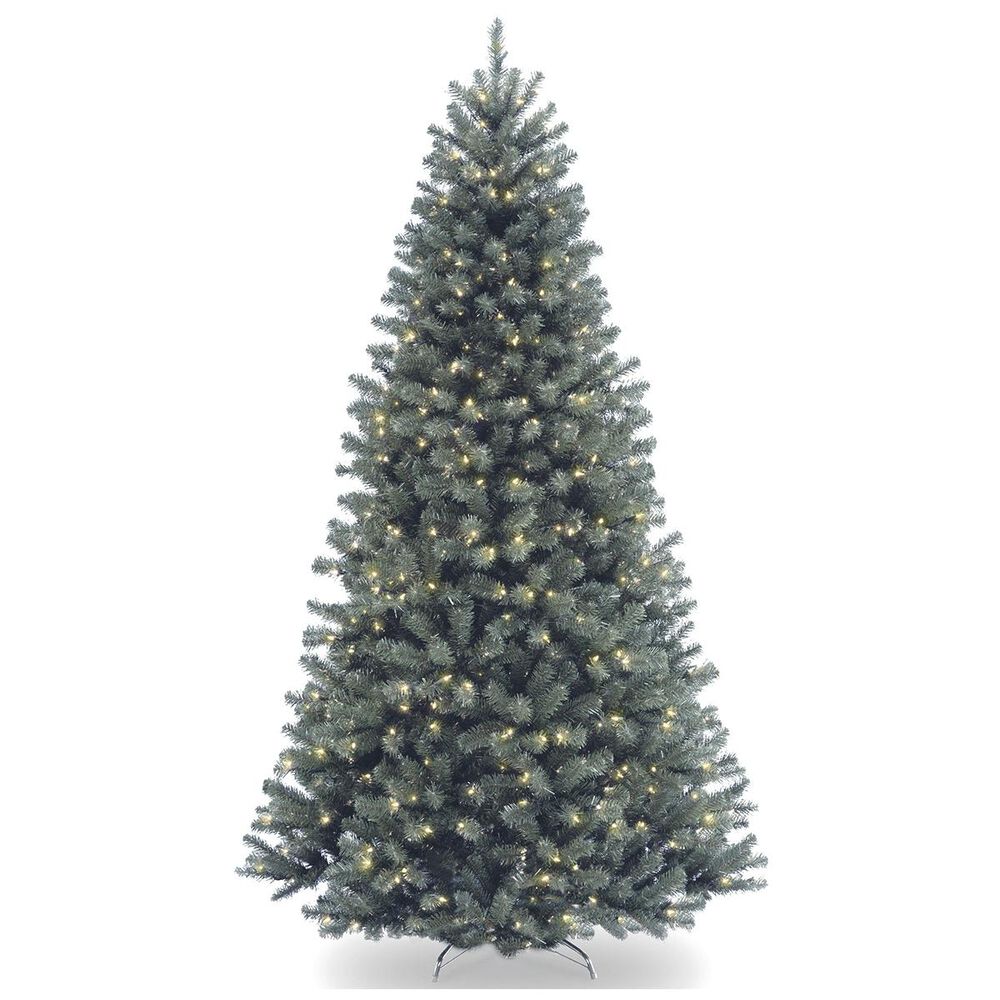 National Tree 9" North Valley Blue Spruce Tree with 800 White Lights, , large