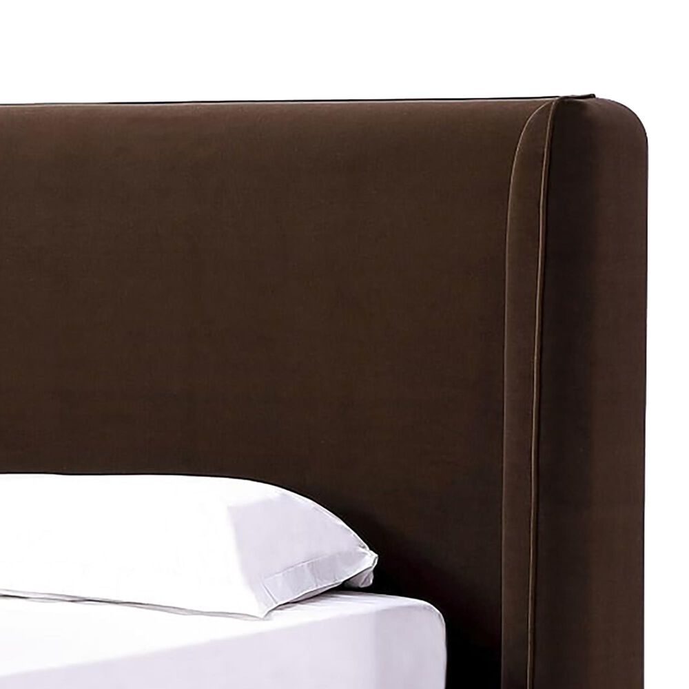 37B Formosa Bacall Upholstered Wingback Platform Eastern King Bed in Cola Velvet, , large