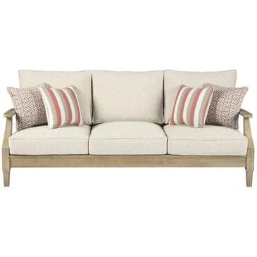 Ashley Clare View Sofa with Beige Cushion in Antique Teak, , large