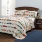Triangle Home Fashions Race Cars 2-Piece Twin Quilt Set in Blue and Orange, , large
