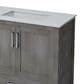 Lexora Home Jacques 80" Double Bathroom Vanity in Distressed Grey with 2 cm White Quartz Top and Rectangular Sinks, , large