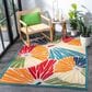 Safavieh Cabana CBN356A 8" x 10" Ivory and Blue Indoor/Outdoor Area Performance Rug, , large