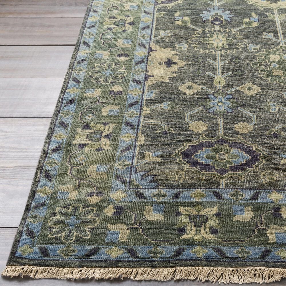 Surya Antique 8&#39; x 11&#39; Green, Charcoal, Slate, Taupe and Light Olive Area Rug, , large