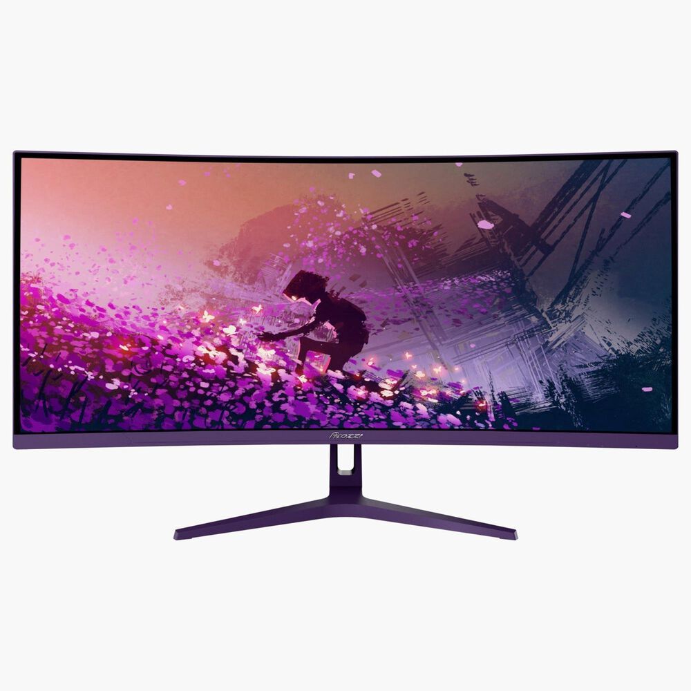 Arozzi Nova 34" Curved VA 165Hz Gaming Monitor in Purple, , large
