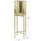 Maple and Jade 36" Dome Planter with Removable Stand in Satin Gold, , large