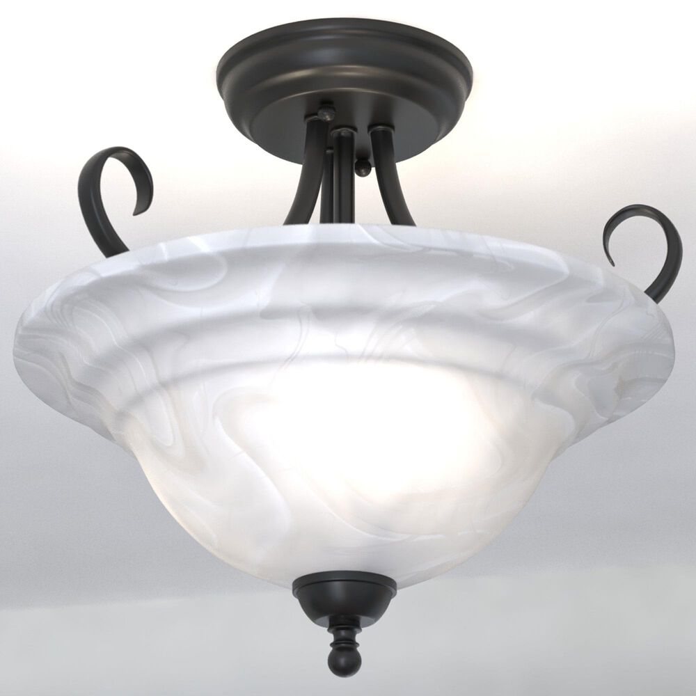 Vaxcel Babylon 3-Light Semi Flush Mount in Oil Burnished Bronze, , large