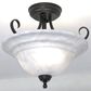 Vaxcel Babylon 3-Light Semi Flush Mount in Oil Burnished Bronze, , large