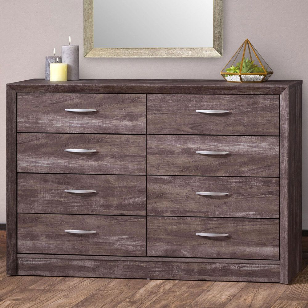 CorLiving Newport 8 Drawer Dresser in Grey Washed Oak, , large