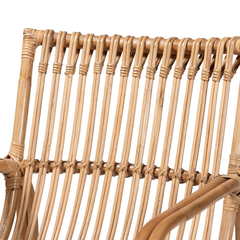 Baxton Studio Blanca Rattan Accent Chair in Natural, , large