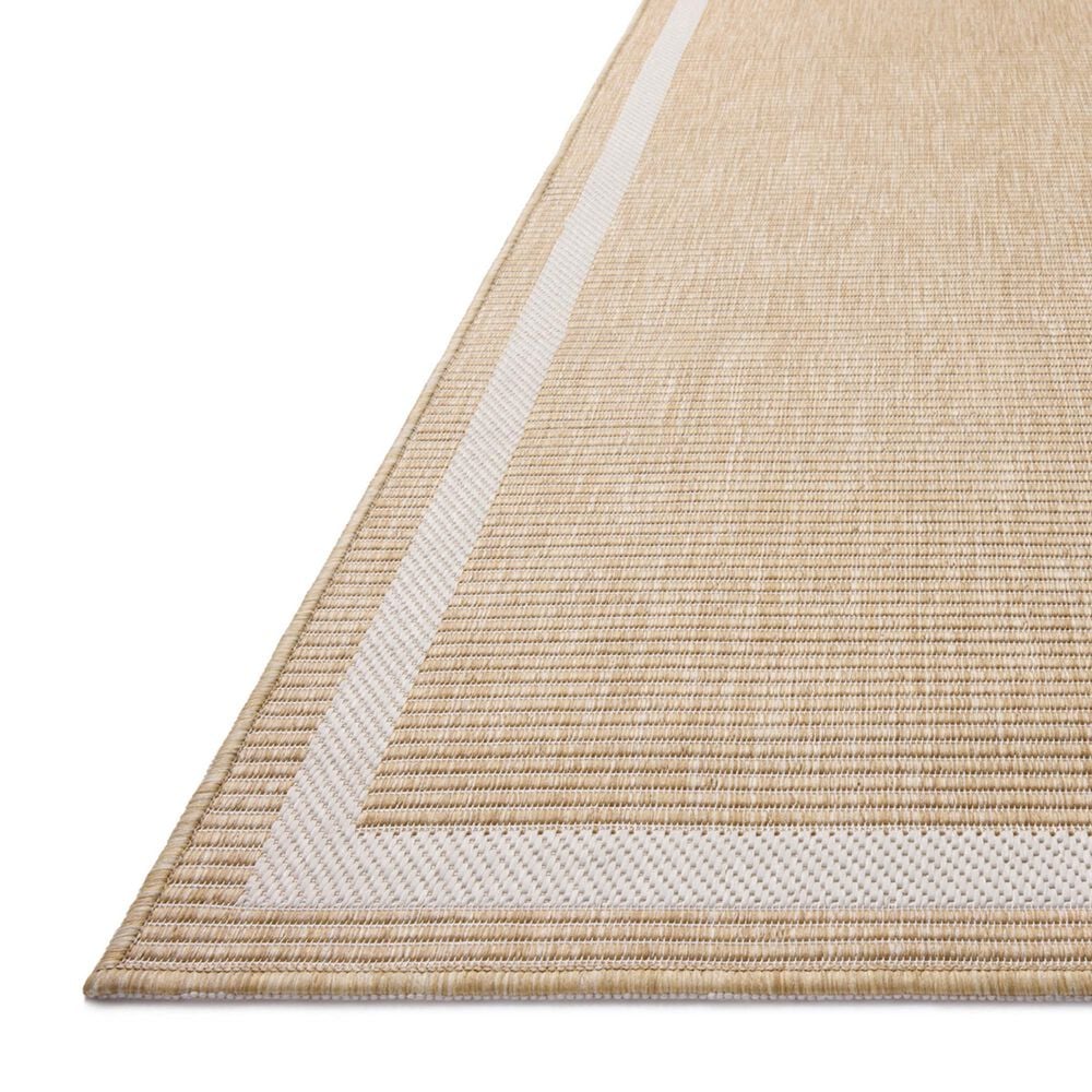 Loloi Easton Wheat and Ivory 2&#39;3&quot; x 3&#39;9&quot; Indoor/Outdoor Area Rug, , large