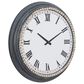 Maple and Jade 23" x 23" Wall Clock in White and Blue, , large