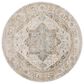 Surya Brunswick 6"7" Round Dusty Sage, Charcoal, Olive, Light Gray, Taupe, White, Teal and Light Beige Area Rug, , large