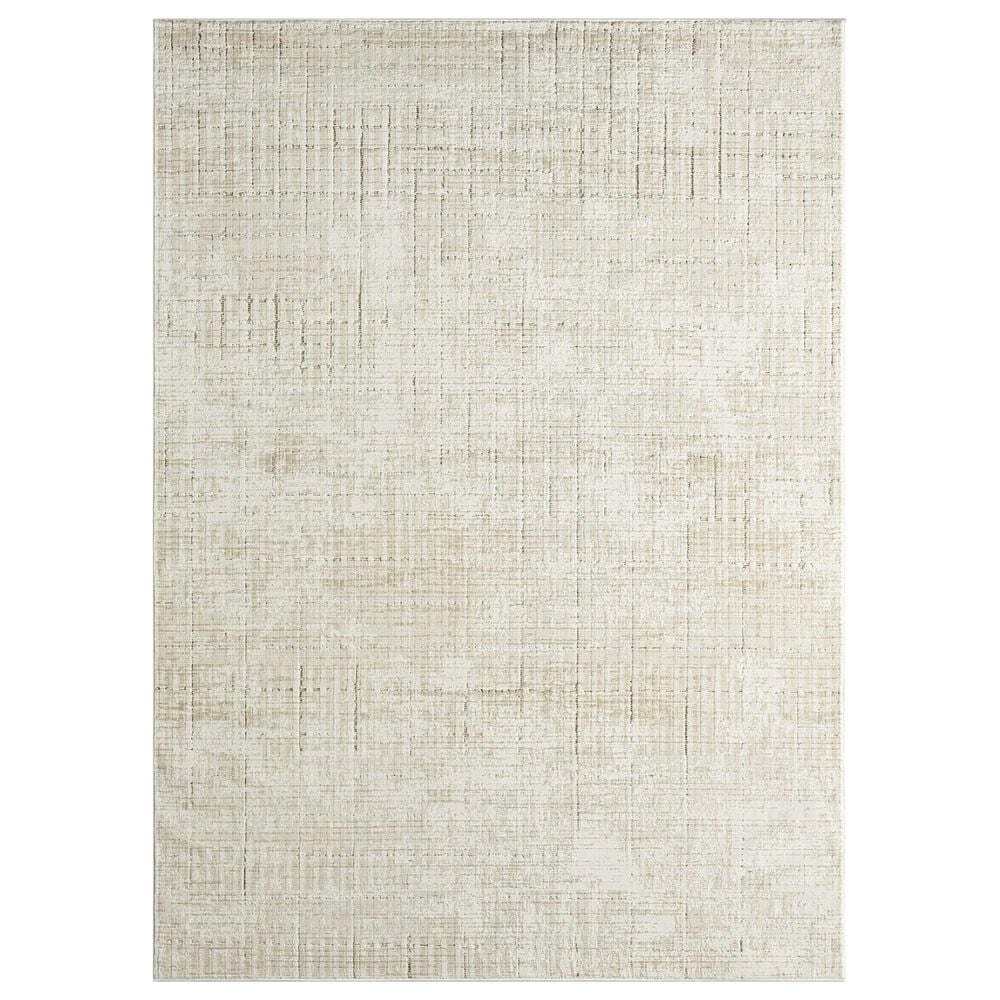 Nourison Grand Street GRN02 Ivory and Beige 3"11" x 5"11" Area Rug, , large