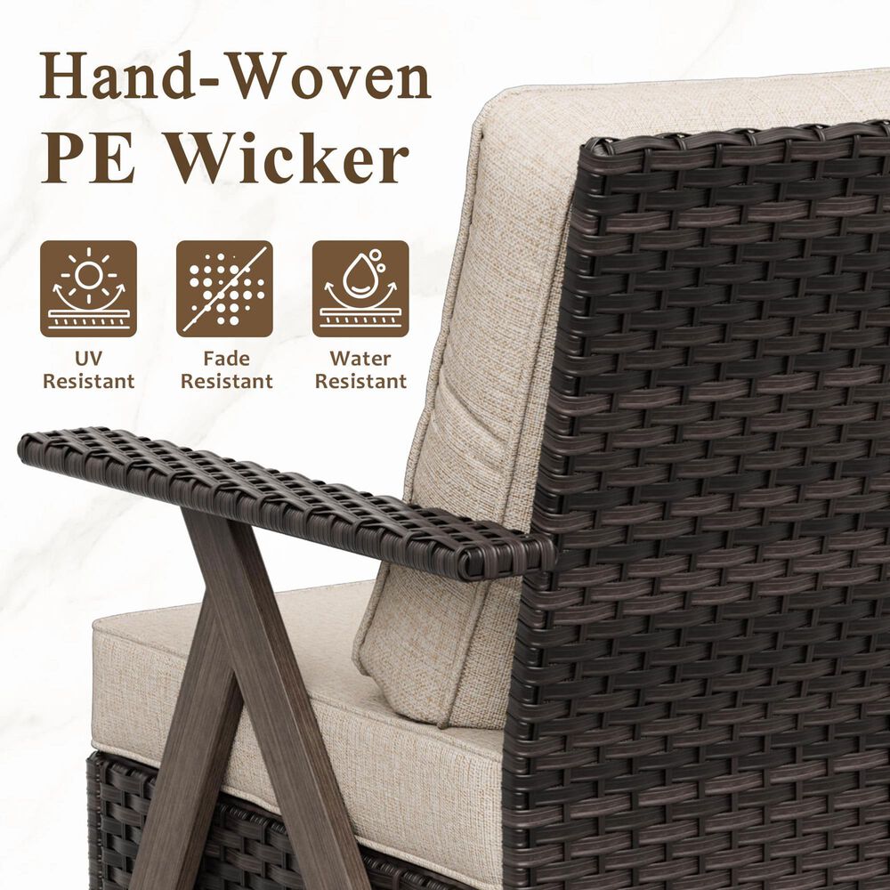 Sunwell Garden 6-Piece Patio Chat Set in Beige, , large