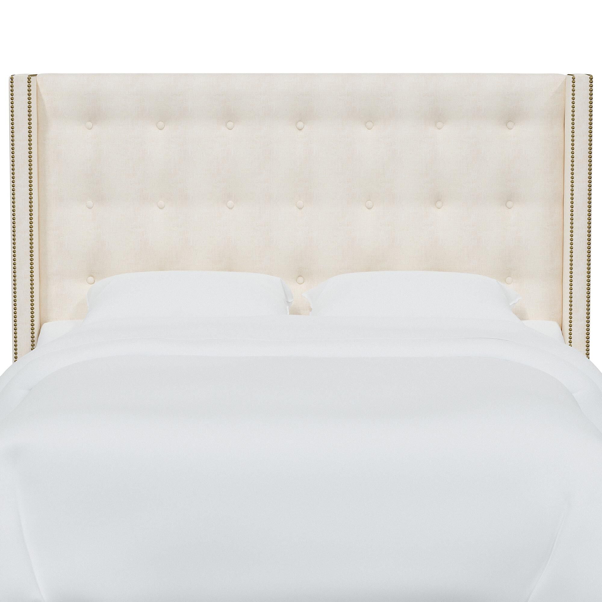 Skyline furniture wingback best sale bed in zuma white