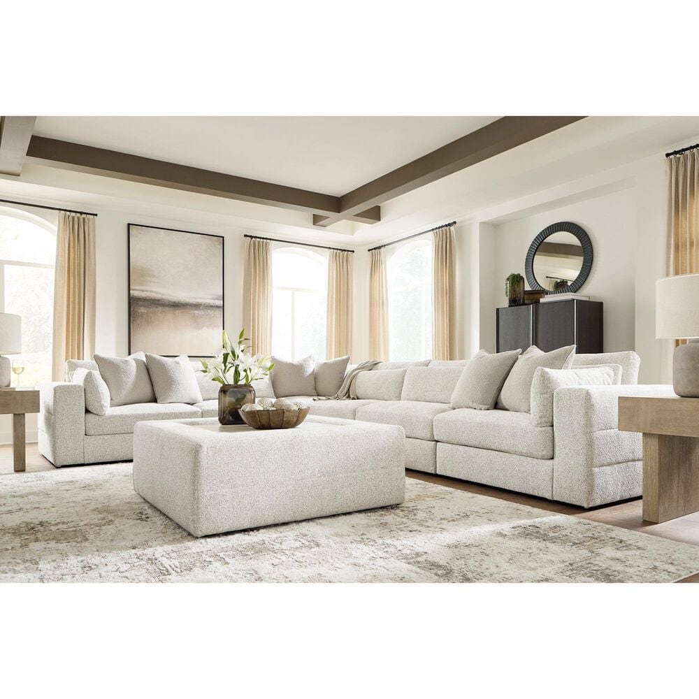 Ashley Ashbourne Estate Oversized Accent Ottoman in Snowstone, , large